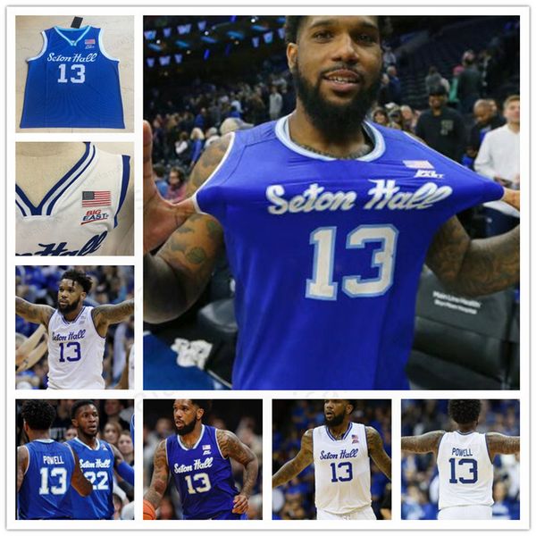 Custom Seton Hall Myles Powell College Basketball stitched jerseys 13 Jared Rhoden 14 Taurean Thompson Men Youth women