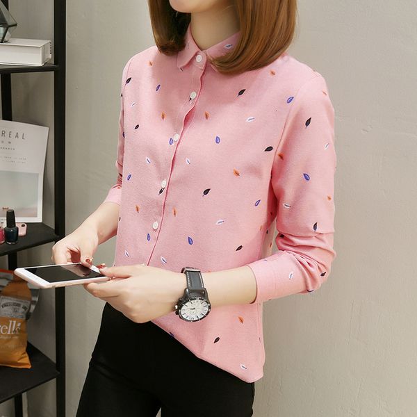 long sleeve print women cotton shirt 2020 spring new fashion office lady casual shirt white blue lapel neck blusa feminina
long sleeve print women cotton shirt 2020 spring new fashion office lady casual shirt white blue lapel neck blusa feminina