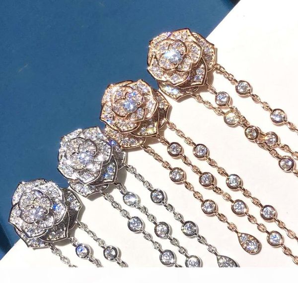 new fashion elegant women earrings jewelry gold plated sparkle cz rose tassels earrings for girls women for party wedding, Golden;silver
new fashion elegant women earrings jewelry gold plated sparkle cz rose tassels earrings for girls women for party wedding, Golden;silver
