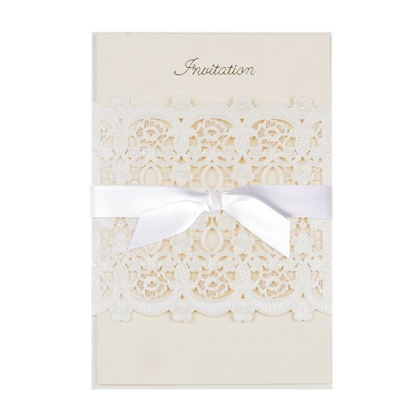 1pcs luxury wedding invitation cards customized flower paper laser cutting invite envelope thank you card with ribbon
1pcs luxury wedding invitation cards customized flower paper laser cutting invite envelope thank you card with ribbon