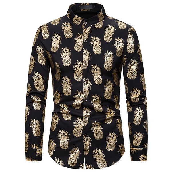 shiny gold fruit print shirt men hipster long sleeve mandarin collar dress shirt men nightclub party prom shirts chemise homme, White;black
shiny gold fruit print shirt men hipster long sleeve mandarin collar dress shirt men nightclub party prom shirts chemise homme, White;black