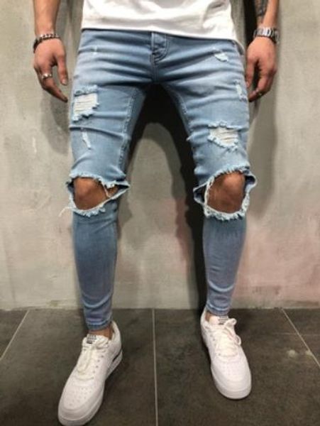 mens skinny jeans casual slim biker jeans denim knee hole hiphop ripped pants washed fashion 1yvj, Blue
mens skinny jeans casual slim biker jeans denim knee hole hiphop ripped pants washed fashion 1yvj, Blue