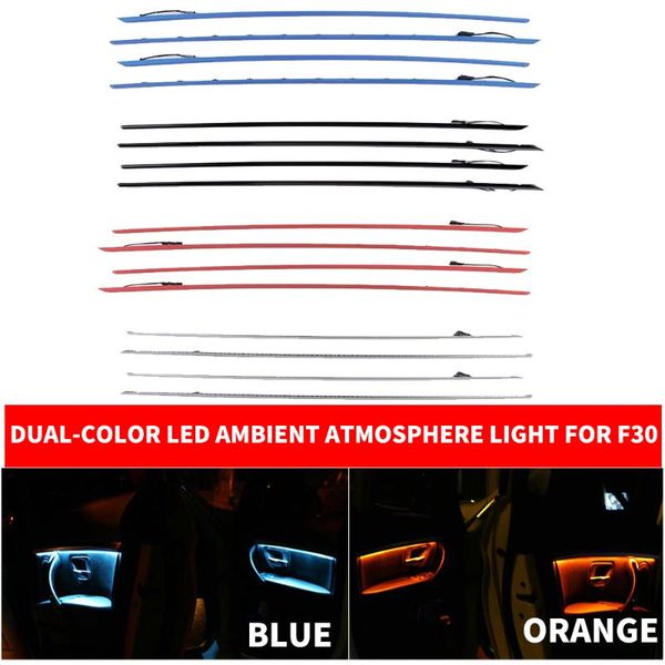 car interior four 4 doors panel decorative trims light dual-color blue orange atmosphere lights for 3 series f30 f35 2012-18
car interior four 4 doors panel decorative trims light dual-color blue orange atmosphere lights for 3 series f30 f35 2012-18