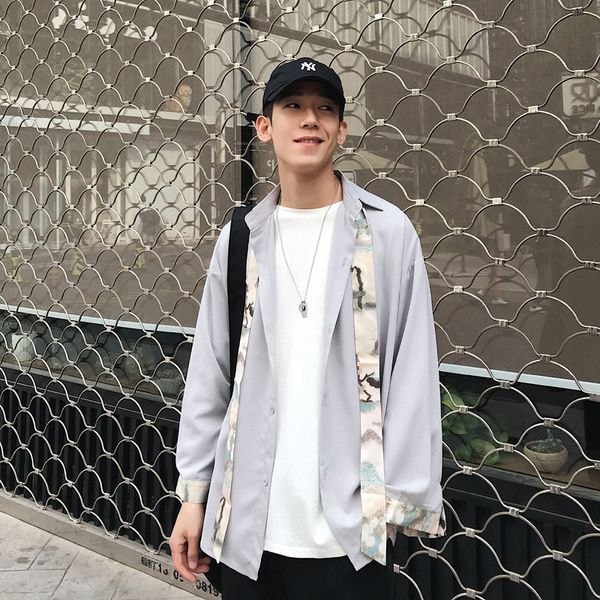 e-baihui 2021 spring ins hong kong style shirt long-sleeved men's korean shirt couple japanese casual handsome shirt 02, White;black
e-baihui 2021 spring ins hong kong style shirt long-sleeved men's korean shirt couple japanese casual handsome shirt 02, White;black