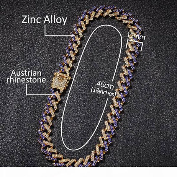 15mm 18k gold plating iced two tone miami cuban link chain necklace hip hop bling bling jewelry trendy fashion whosales, Silver
15mm 18k gold plating iced two tone miami cuban link chain necklace hip hop bling bling jewelry trendy fashion whosales, Silver