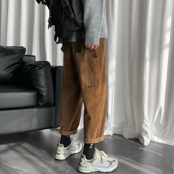 men's casual pants 2020 spring new handsome straight retro nine-point pants youth personality fashion trend men's clothing, Black
men's casual pants 2020 spring new handsome straight retro nine-point pants youth personality fashion trend men's clothing, Black