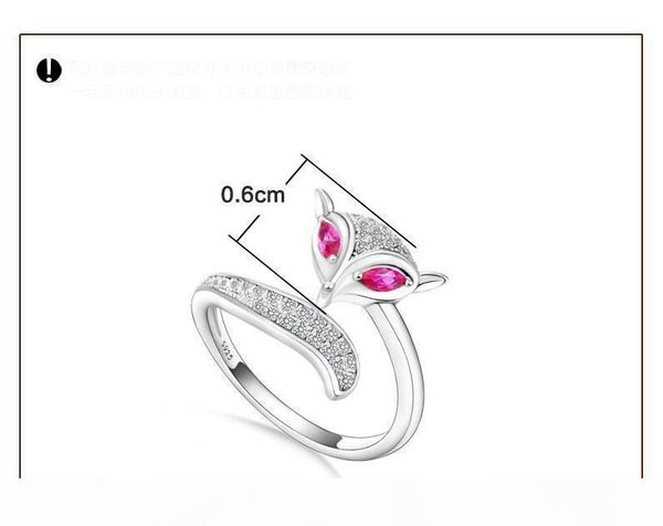 korean version of the new ring wholesale charm firefox ring women's full drill open ring hand jewelry, Silver
korean version of the new ring wholesale charm firefox ring women's full drill open ring hand jewelry, Silver