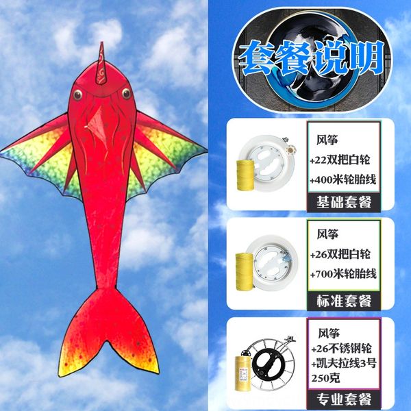 weifang weifang becomes big large easy-to-fly new colorful fish kite cartoon big fish kite