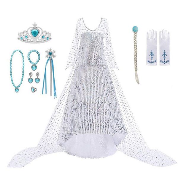 frozen 2 fancy princess dress up christmas carnival girls costume child birthday party white sequined long tail dress, Red;yellow
frozen 2 fancy princess dress up christmas carnival girls costume child birthday party white sequined long tail dress, Red;yellow