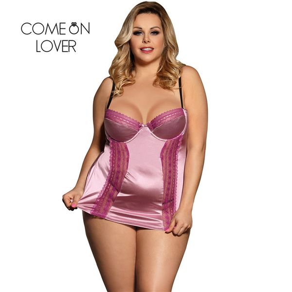 women's sleepwear comeonlover nightgown nighty babydoll lingerie plus size silk satin lace stitching ri80394, Black;red
women's sleepwear comeonlover nightgown nighty babydoll lingerie plus size silk satin lace stitching ri80394, Black;red
