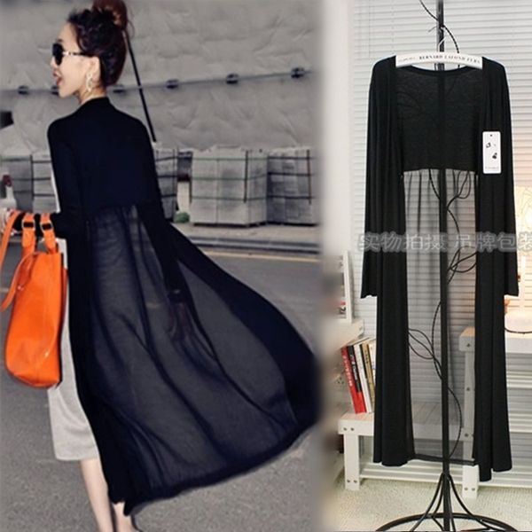 ibhb3 summer early autumn gauze thin windbreaker shawl modal chiffon stitching long sunscreen women's trench coat shawl coat shawllong, Tan;black
ibhb3 summer early autumn gauze thin windbreaker shawl modal chiffon stitching long sunscreen women's trench coat shawl coat shawllong, Tan;black