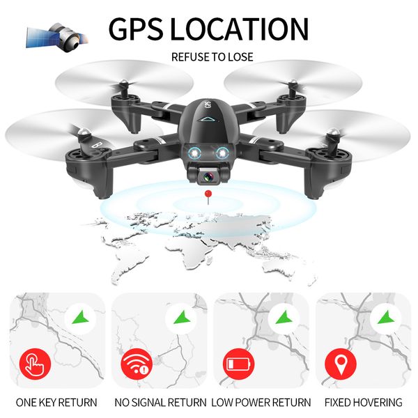 rc drone s167 gps quadcopter drones with 1080p 2.4g/5g wifi fpv hd wide angle camera foldable dron vs e58 sg906 f11
rc drone s167 gps quadcopter drones with 1080p 2.4g/5g wifi fpv hd wide angle camera foldable dron vs e58 sg906 f11