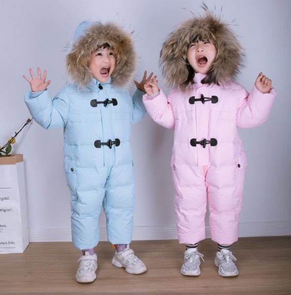 baby kids down jumpsuit winter ski suit, Blue