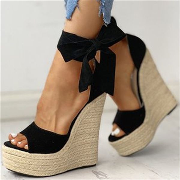 35~43 women wedge sandals female platform bohemia high heel sandals fashion ankle strap open toe ladies shoes zapatos de mujer, Black
35~43 women wedge sandals female platform bohemia high heel sandals fashion ankle strap open toe ladies shoes zapatos de mujer, Black