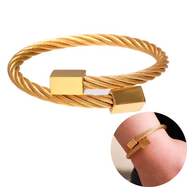 adjustable wire bracelet men bracelet handmade stainless steel hip hop winding geometric buckle open bangles gold color jewelry, Black
adjustable wire bracelet men bracelet handmade stainless steel hip hop winding geometric buckle open bangles gold color jewelry, Black