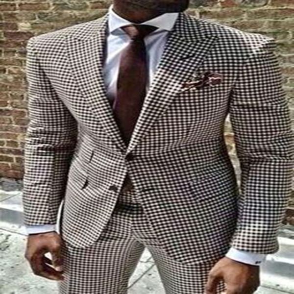 brown houndstooth suit mens 2020 fall wedding suits custom made slim fit business male suit groom tuxedos 2 piece set, White;black
brown houndstooth suit mens 2020 fall wedding suits custom made slim fit business male suit groom tuxedos 2 piece set, White;black