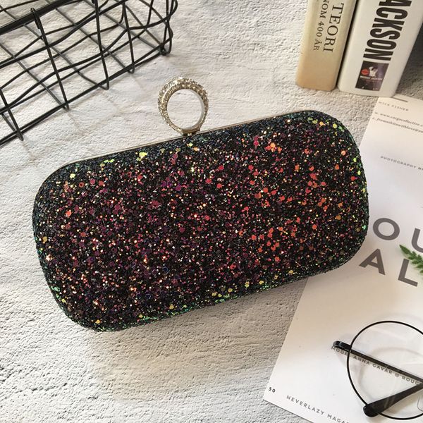 women elegant glitter lock clasp purse chain handbag evening wedding prom banquet party handbag shoulder bag(black
women elegant glitter lock clasp purse chain handbag evening wedding prom banquet party handbag shoulder bag(black