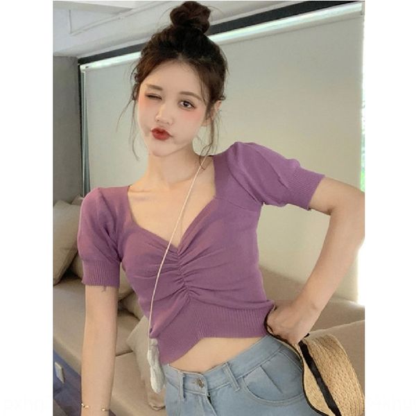 frgsz v-neck ice silk knitted bottoming korean style short-sleeved t-shirt short chic hong kong style tight t-shirt short skirt skirt t, White
frgsz v-neck ice silk knitted bottoming korean style short-sleeved t-shirt short chic hong kong style tight t-shirt short skirt skirt t, White