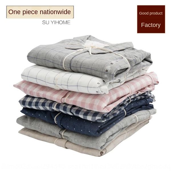 vwi4g japanese-style non-print good double-layer yarn clothes home furnishing clothing home clothes pajamas cotton men's women's s, Blue;red
vwi4g japanese-style non-print good double-layer yarn clothes home furnishing clothing home clothes pajamas cotton men's women's s, Blue;red