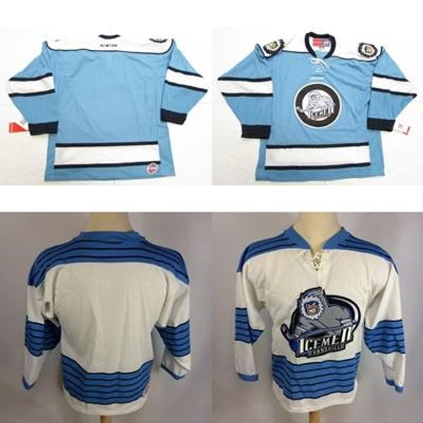 2017 new mens womens kids customize echl evansville icemen 100% embroidery blue white custom any name any no.hockey jerseys goalit cut, Black;red
2017 new mens womens kids customize echl evansville icemen 100% embroidery blue white custom any name any no.hockey jerseys goalit cut, Black;red