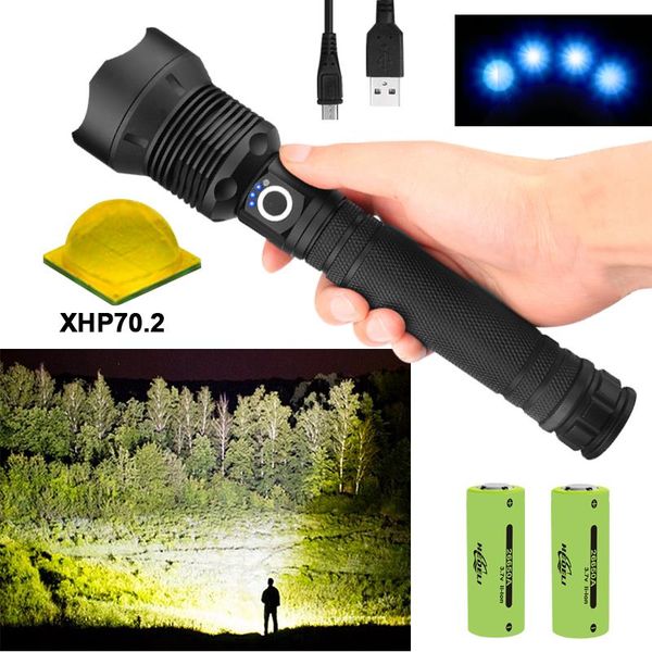 High Lumens Led Xhp70.2 Xhp50.2 Zoom 26650 Xhp70 Xhp50 Lantern 18650 Usb Portable Hunting Lamp