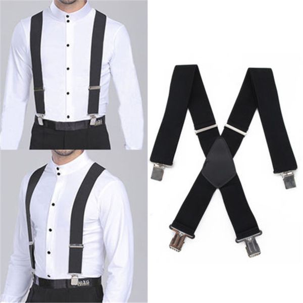 50mm men's x-back 4 clips suspenders adjustable elastic retro formal pants large, Black;white
50mm men's x-back 4 clips suspenders adjustable elastic retro formal pants large, Black;white