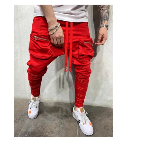 spring and autumn new men pants schoolbag pocket pencil pants slim sports fashion drawstring men solid color trousers, Black
spring and autumn new men pants schoolbag pocket pencil pants slim sports fashion drawstring men solid color trousers, Black