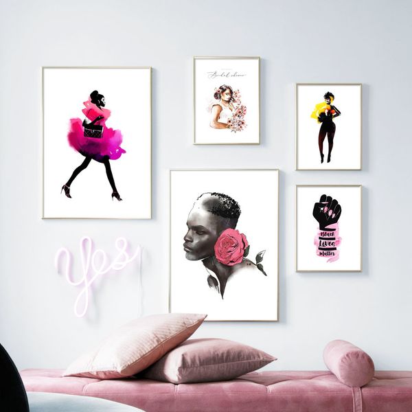 wall art canvas painting fashion black girl flower super model nordic posters and prints wall pictures for living room decor
wall art canvas painting fashion black girl flower super model nordic posters and prints wall pictures for living room decor