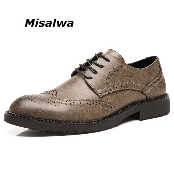 misalwa size 45 46 47 dropshipping brogue men leather dress shoes semi-formal casual oxfords wedding office business shoes khaki, Black
misalwa size 45 46 47 dropshipping brogue men leather dress shoes semi-formal casual oxfords wedding office business shoes khaki, Black