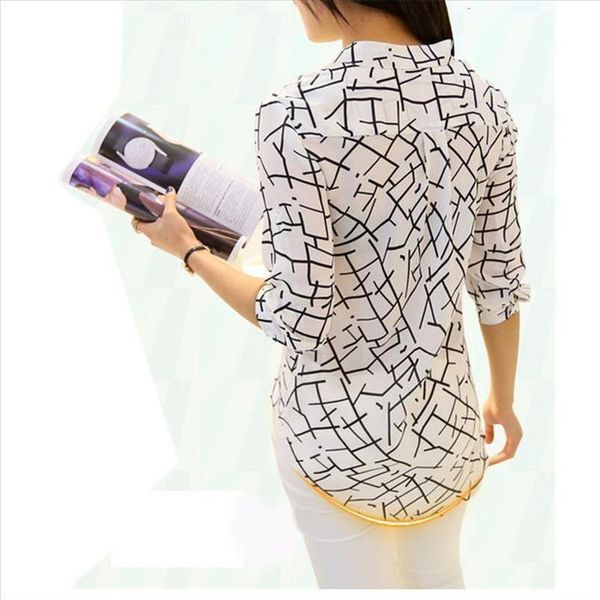 shirt women striped half sleeve buttons turn down collar chiffon blouse brief camisa feminina dropshipping, White
shirt women striped half sleeve buttons turn down collar chiffon blouse brief camisa feminina dropshipping, White