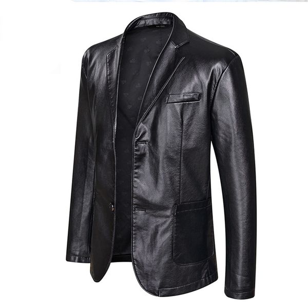 men's suits & blazers single-breasted blazer, faux leather motorcycle jacket, pu jacket casual business clothes (oversized plus size), White;black
men's suits & blazers single-breasted blazer, faux leather motorcycle jacket, pu jacket casual business clothes (oversized plus size), White;black