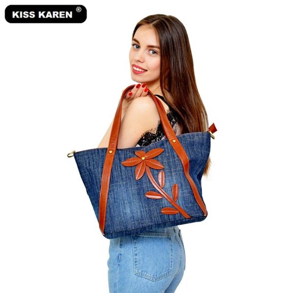 kiss karen classic denim casual totes jeans women bag vintage fashion ladies handbags women's shoulder bags new purse tote
kiss karen classic denim casual totes jeans women bag vintage fashion ladies handbags women's shoulder bags new purse tote
