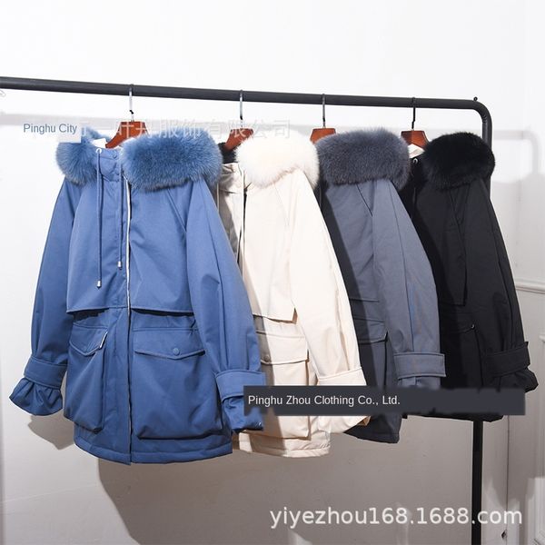 smfjs 2020 winter new korean style loose women's mid-length waist-closed large fur collar down jacket trousers down jacket thickened ho, Black
smfjs 2020 winter new korean style loose women's mid-length waist-closed large fur collar down jacket trousers down jacket thickened ho, Black