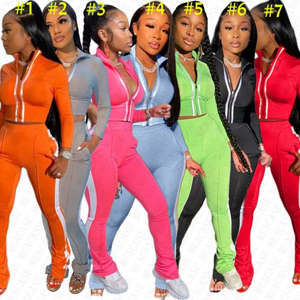 women tracksuit designer zipper jackets crop + pants leggings two pieces outfits patchwork reflective striped sweat suit sale d72712, White
women tracksuit designer zipper jackets crop + pants leggings two pieces outfits patchwork reflective striped sweat suit sale d72712, White