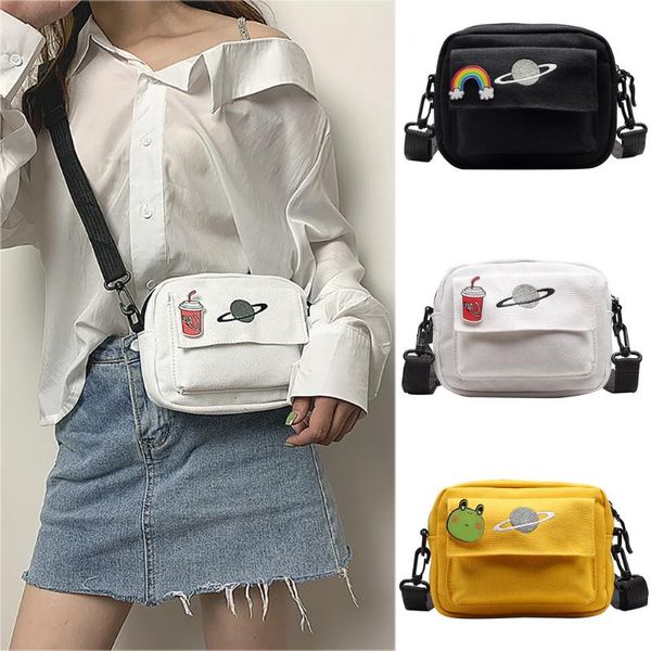 women fashion planet canvas bags more humanized design student messenger bag zipper shoulder bag for women small handbags