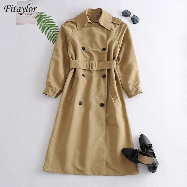 fitaylor 2020 autumn women loose long trench coat casual female turn down collar double breasted windbreaker outwear with belt, Tan;black
fitaylor 2020 autumn women loose long trench coat casual female turn down collar double breasted windbreaker outwear with belt, Tan;black