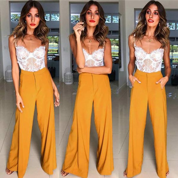 wepbel pants women's 2020 new fashion designer solid color long high waist spring summer loose wide leg pants, Black;white
wepbel pants women's 2020 new fashion designer solid color long high waist spring summer loose wide leg pants, Black;white