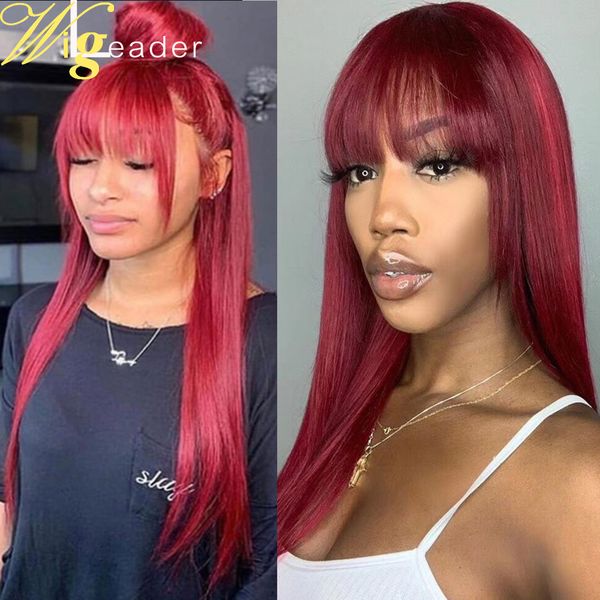 wigleader red color remy human hair lace front wigs with bangs preplucked 180% density lace frontal wigs red remy hair wigs, Black
wigleader red color remy human hair lace front wigs with bangs preplucked 180% density lace frontal wigs red remy hair wigs, Black