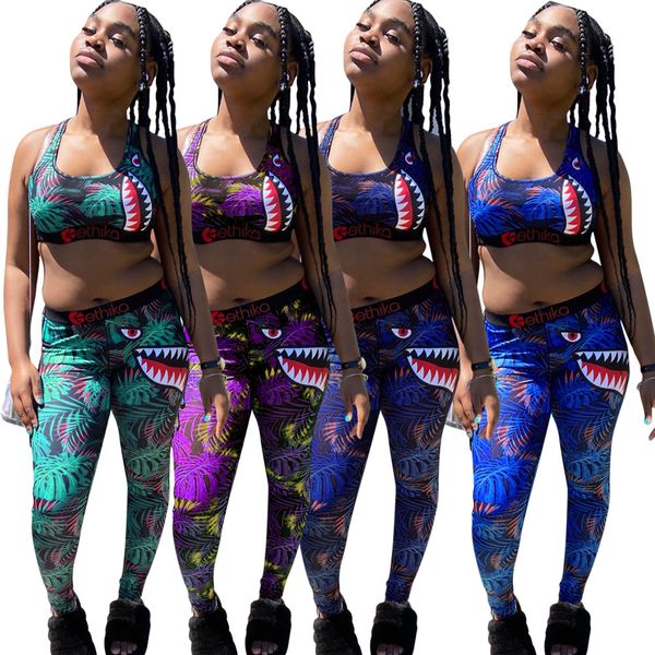 women shark swimsuit 2 piece set push up vest tank bras + pants leggings designer swimwear cartoon tracksuit sports sweat suit d72706, White
women shark swimsuit 2 piece set push up vest tank bras + pants leggings designer swimwear cartoon tracksuit sports sweat suit d72706, White