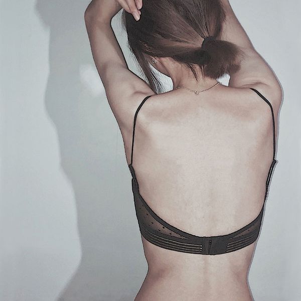 el1du anti-exposure polka dot vest back-beautifying bra without steel ring invisible camisole underwear vest summer thin women's suspen, Black;white
el1du anti-exposure polka dot vest back-beautifying bra without steel ring invisible camisole underwear vest summer thin women's suspen, Black;white