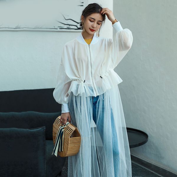 long sleeve blouse women autumn stand collar long sleeve hem mesh split joint loose shirt women blouse fashion, White
long sleeve blouse women autumn stand collar long sleeve hem mesh split joint loose shirt women blouse fashion, White