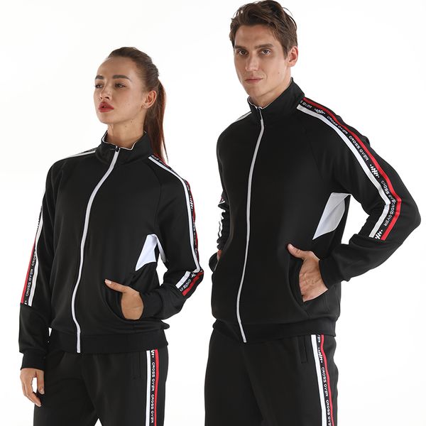 2020 new men's women tracksuit football training suit long sleeve football jacket and pants uniforms jogging sports suit, White;black
2020 new men's women tracksuit football training suit long sleeve football jacket and pants uniforms jogging sports suit, White;black