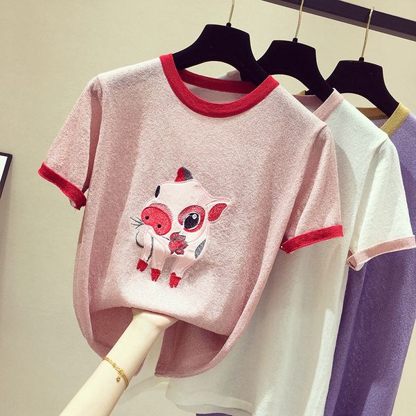 short sleeve women's 2020 new ins bright half sleeve korean style t-shirt silk white loose ice silk t-shirt ins, White;black
short sleeve women's 2020 new ins bright half sleeve korean style t-shirt silk white loose ice silk t-shirt ins, White;black
