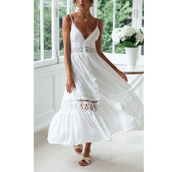 maxi dress 2020 long chiffon dress women party strap sleeveless dresses v neck vestido summer beach boho casual, Black;gray
maxi dress 2020 long chiffon dress women party strap sleeveless dresses v neck vestido summer beach boho casual, Black;gray