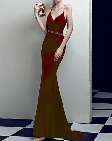 mermaid / trumpet reformation amante minimalist guest formal evening dress spaghetti strap sleeveless sweep / brush train polyester, Black;red
mermaid / trumpet reformation amante minimalist guest formal evening dress spaghetti strap sleeveless sweep / brush train polyester, Black;red