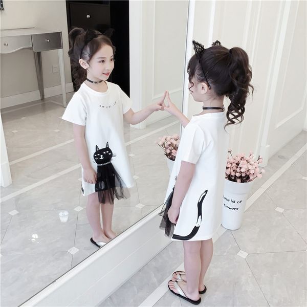 girls 2019 new summer fashion caroon ca skirt medium cotton t-shirt cotton t-shirt and large children's medium and long short, Blue
girls 2019 new summer fashion caroon ca skirt medium cotton t-shirt cotton t-shirt and large children's medium and long short, Blue