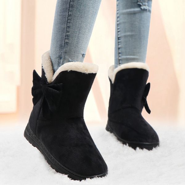 ankle boots women winter warm snow boots female bowtie platform ladies slip on shoes solid butterfly botas feminina 2020, Black
ankle boots women winter warm snow boots female bowtie platform ladies slip on shoes solid butterfly botas feminina 2020, Black