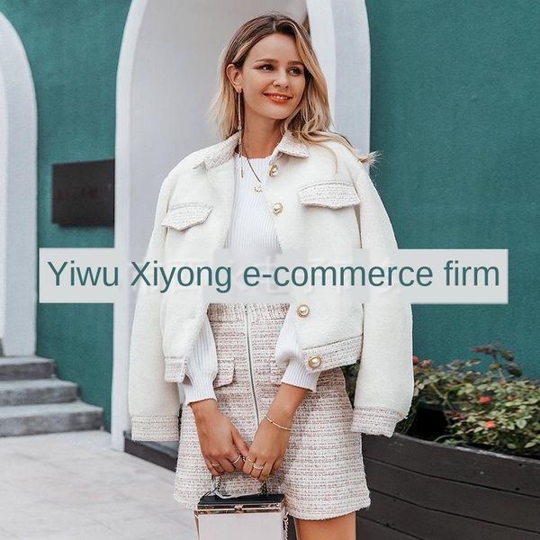 2020 new suit lapel solid color coat wool wool straight women's woolen coat slim cardigan, Black
2020 new suit lapel solid color coat wool wool straight women's woolen coat slim cardigan, Black