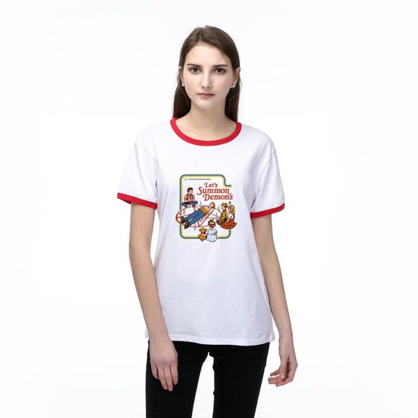 hillbilly new let's summon demons t-shirts women demons ritual retro vintage kids book funny occult devil lycra women's t shirts, White
hillbilly new let's summon demons t-shirts women demons ritual retro vintage kids book funny occult devil lycra women's t shirts, White
