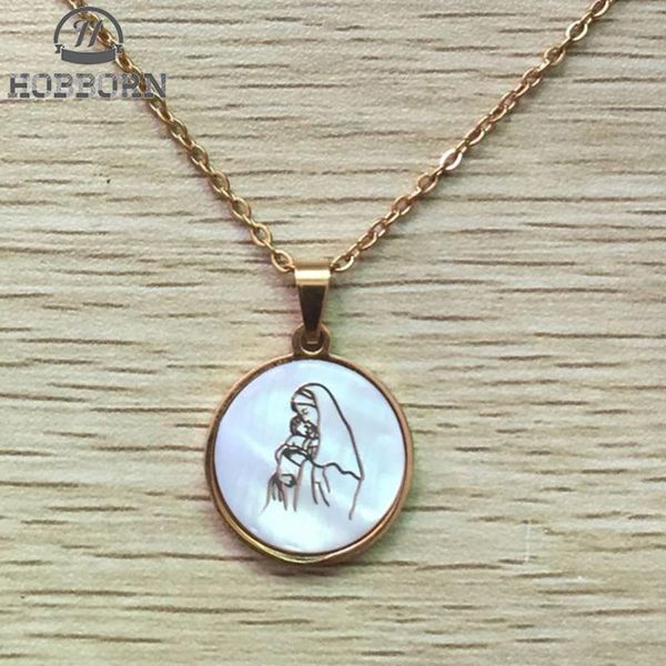 hobborn classic christian women necklace virgin mary and baby prayer female men necklaces & pendants stainless steel jewelry, Silver
hobborn classic christian women necklace virgin mary and baby prayer female men necklaces & pendants stainless steel jewelry, Silver